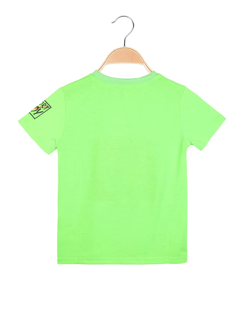 T-shirt fluo a manica corta da bambino - verde