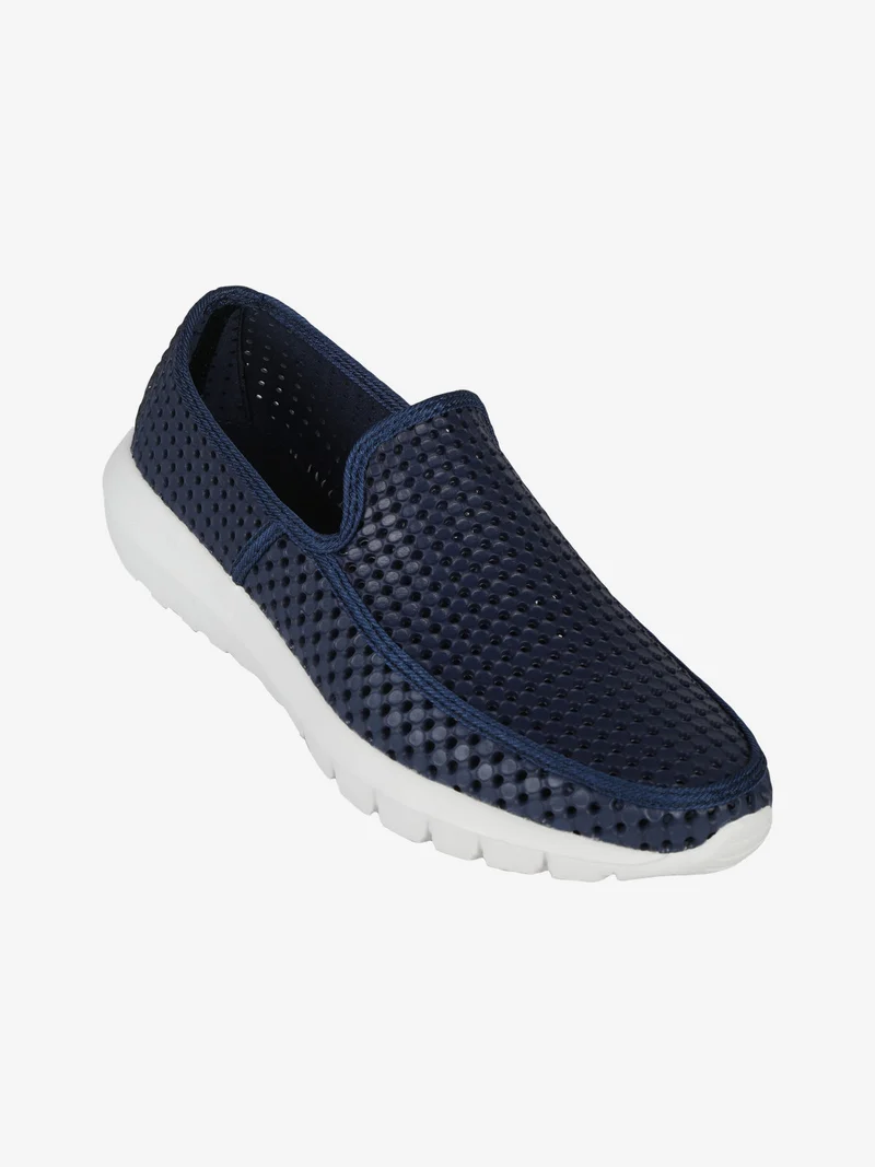 Scarpe uomo slip on traforate - blu scuro
