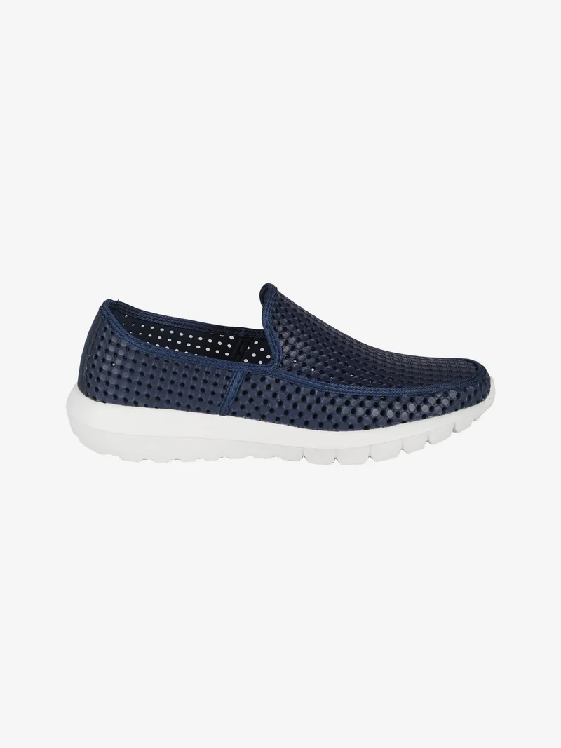 Scarpe uomo slip on traforate - blu scuro