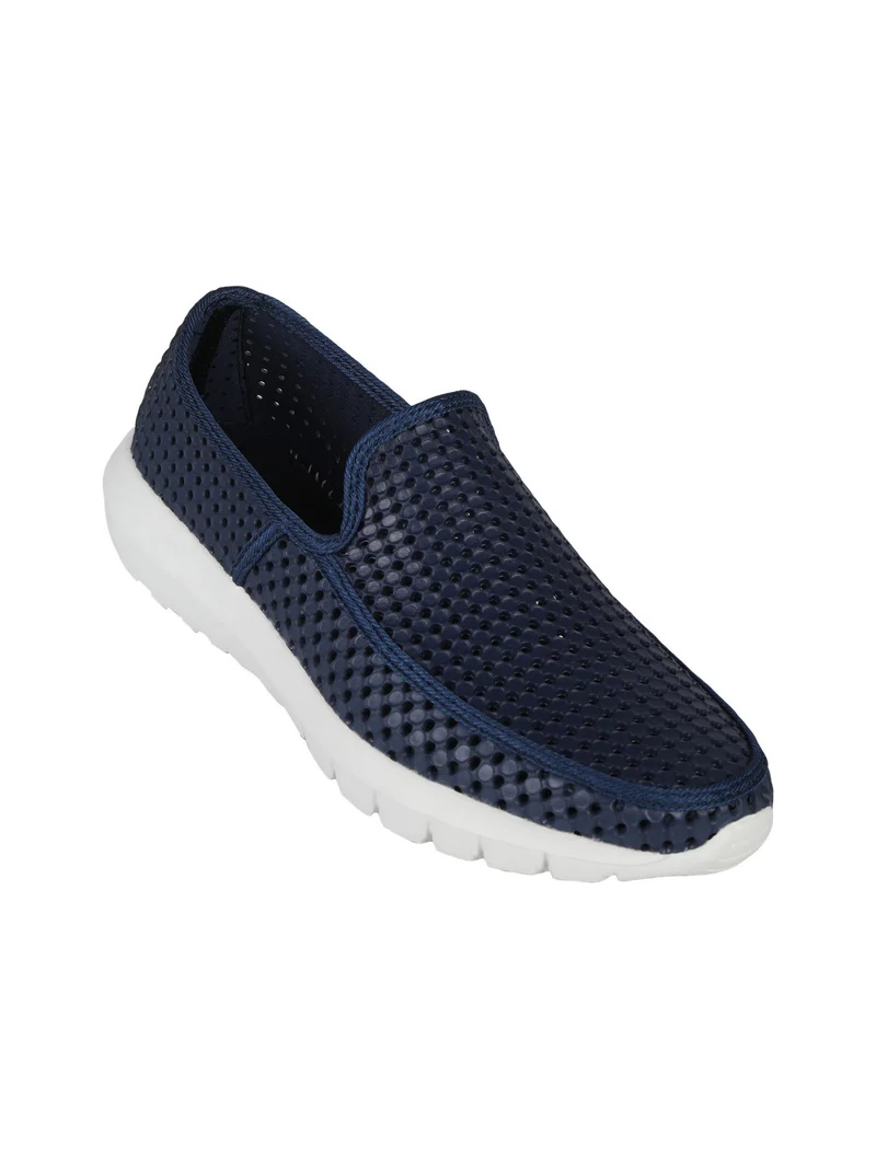 Scarpe uomo slip on traforate - blu scuro