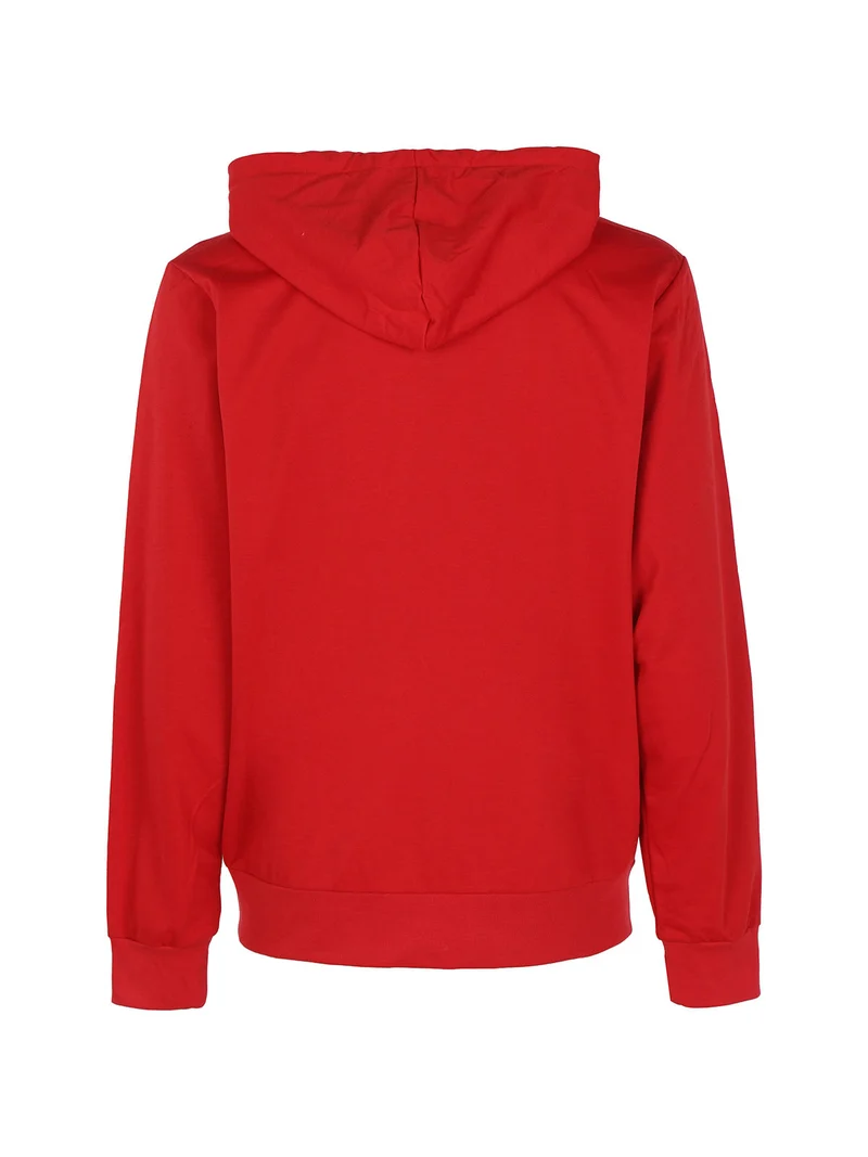 Felpa da uomo con cappuccio e zip - rosso