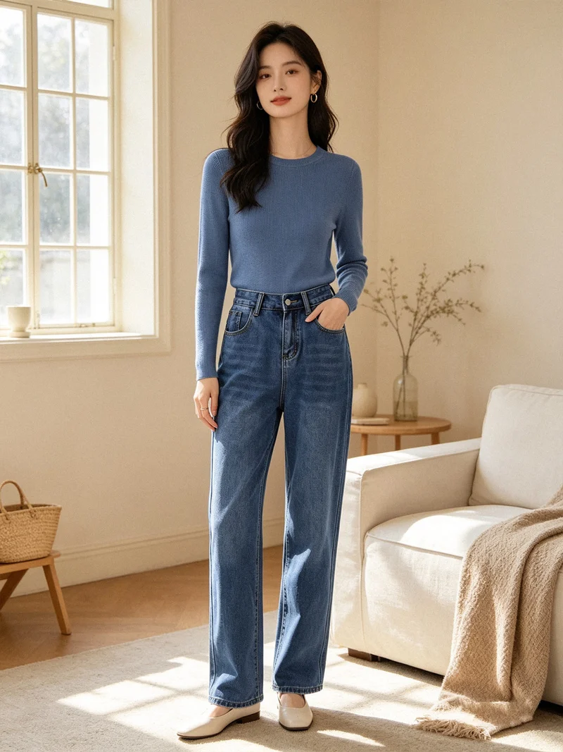 Jeans donna a gamba dritta - jeans