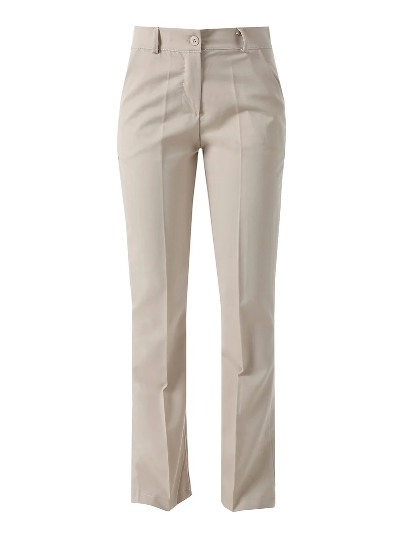 Pantaloni eleganti da donna a zampa - beige
