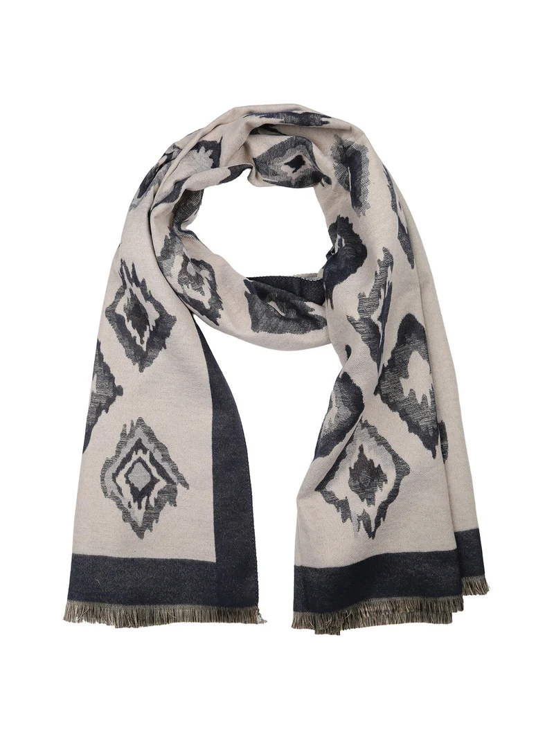Sciarpa donna con stampe - blu scuro