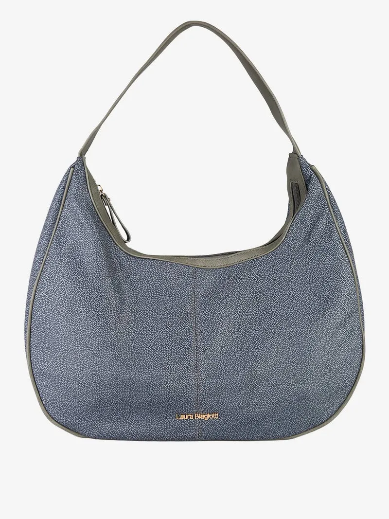 Borsa donna hobo in tessuto impermeabile - grigio