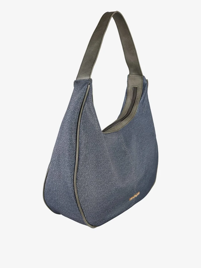 Borsa donna hobo in tessuto impermeabile - grigio