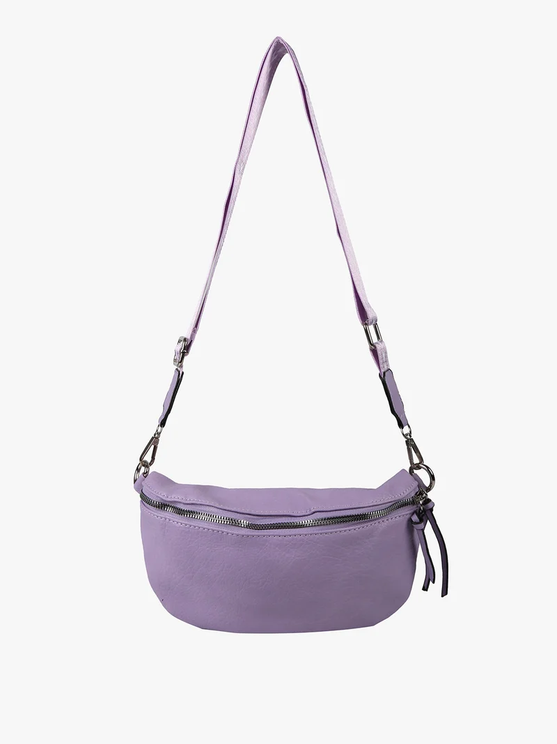 Marsupio donna in similpelle con tracolla stampata - lilla