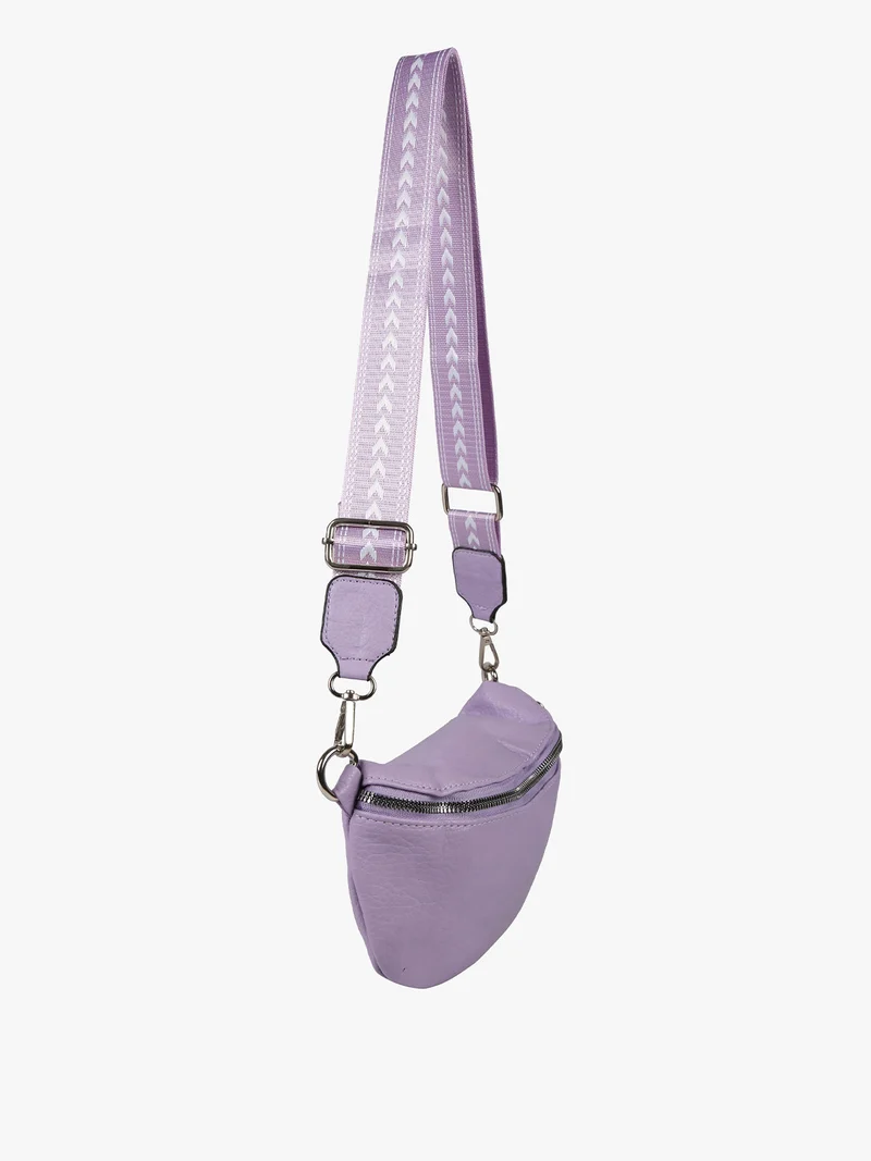 Marsupio donna in similpelle con tracolla stampata - lilla