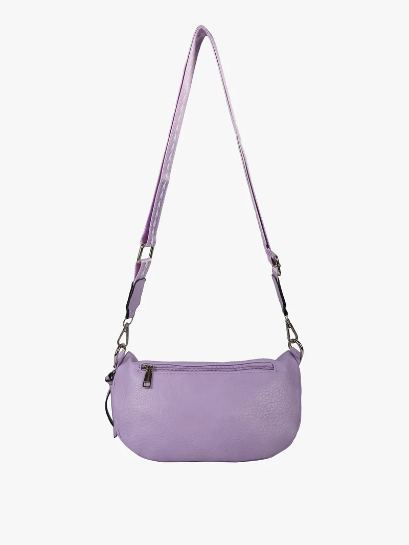 Marsupio donna in similpelle con tracolla stampata - lilla