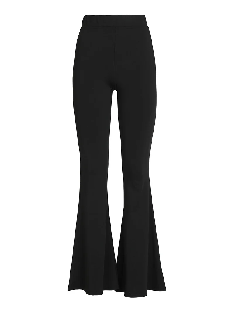 Pantaloni donna a zampa - nero