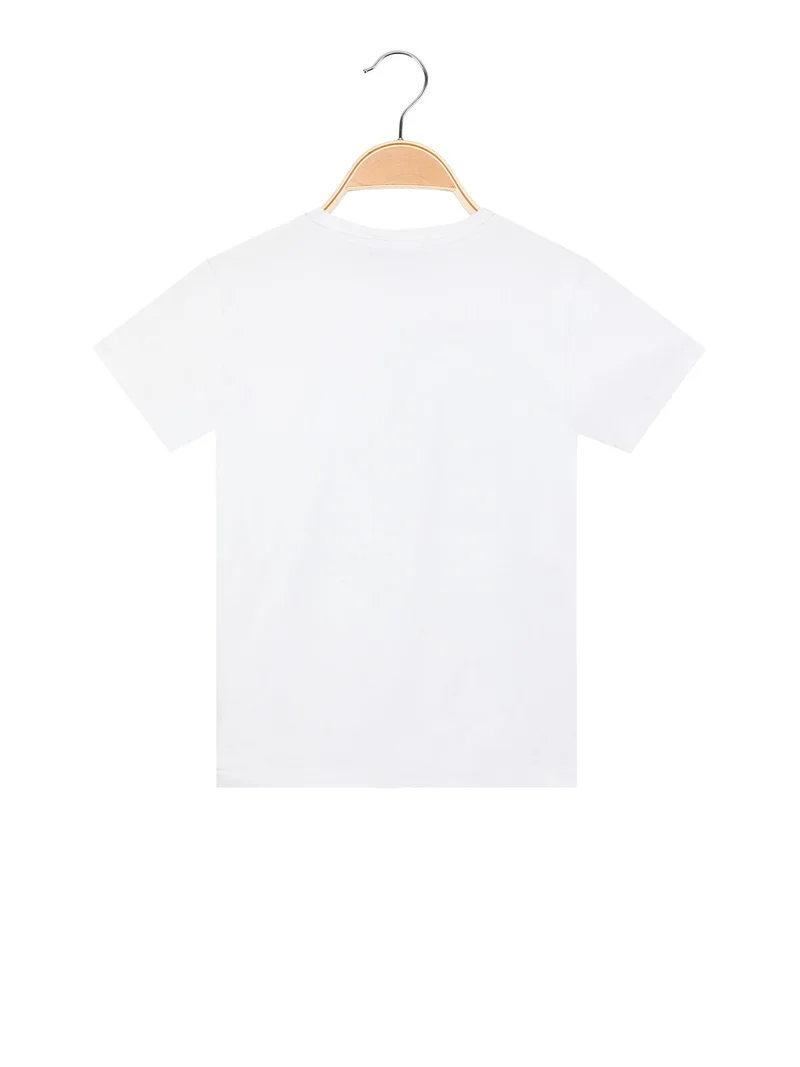T-shirt manica corta da bambino in cotone - bianco