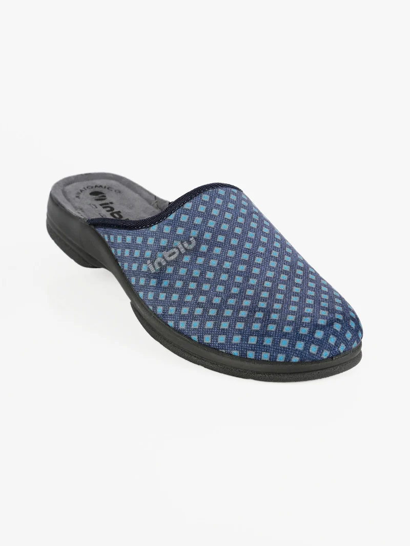 Pantofole uomo in tessuto scamosciato - blu