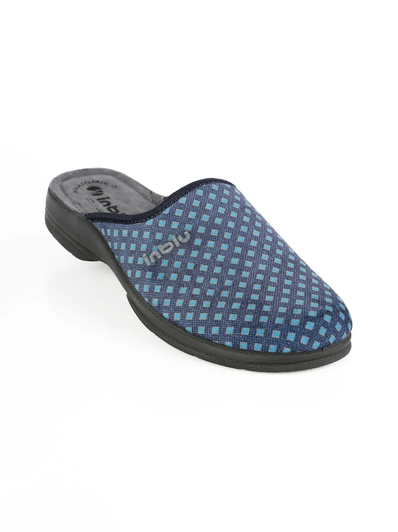 Pantofole uomo in tessuto scamosciato - blu