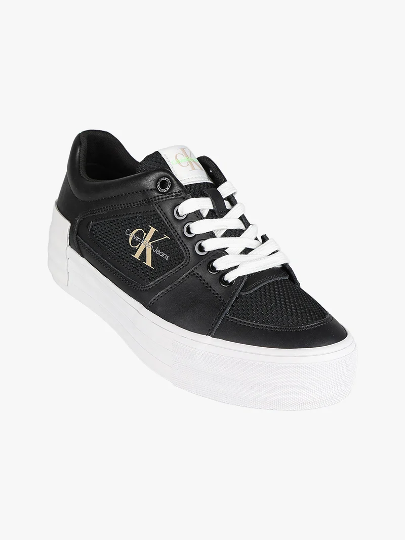 VULC FLATFORM BOLD FLUO Sneakers in pelle donna con zeppa - nero
