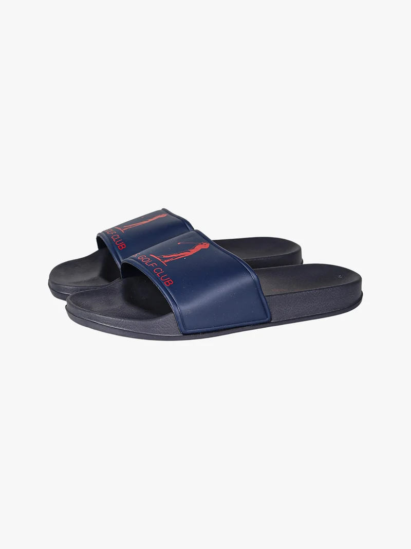 Ciabatte da uomo in gomma con fascia larga - blu scuro