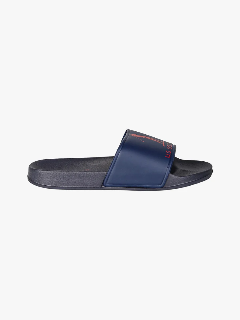 Ciabatte da uomo in gomma con fascia larga - blu scuro