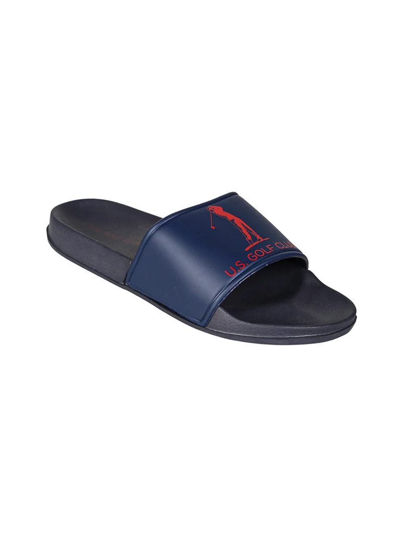Ciabatte da uomo in gomma con fascia larga - blu scuro