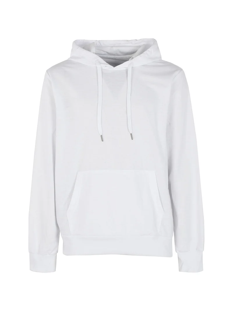 Felpa da uomo con cappuccio - bianco