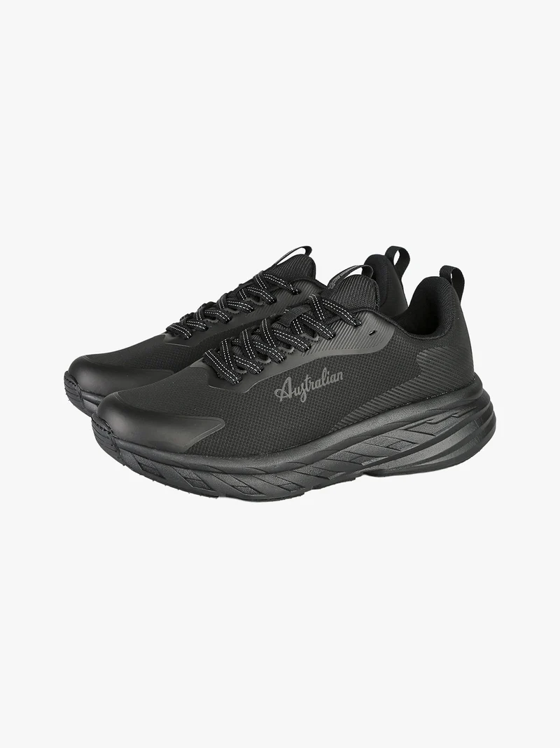 ALPHA Sneakers uomo sportive con suola alta - nero