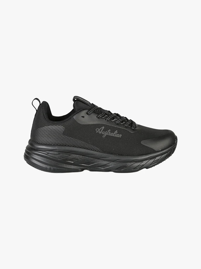ALPHA Sneakers uomo sportive con suola alta - nero