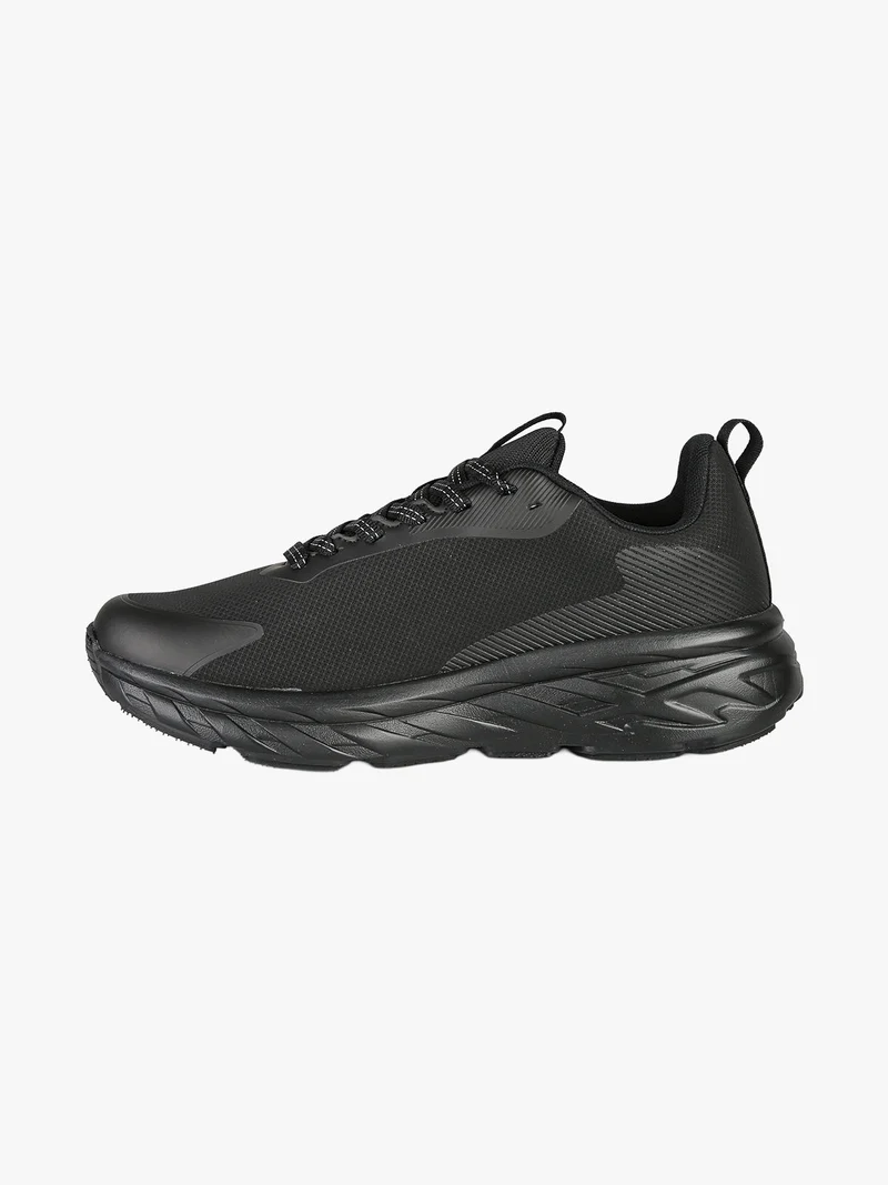 ALPHA Sneakers uomo sportive con suola alta - nero