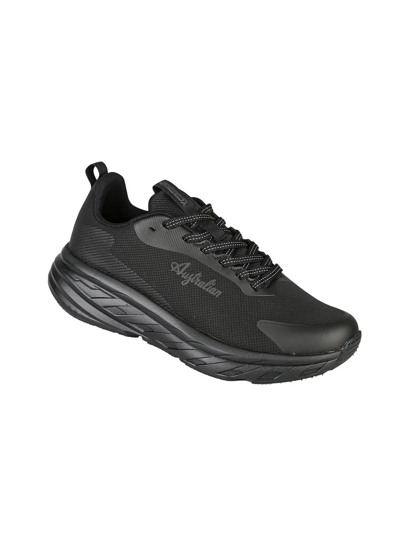 ALPHA Sneakers uomo sportive con suola alta - nero
