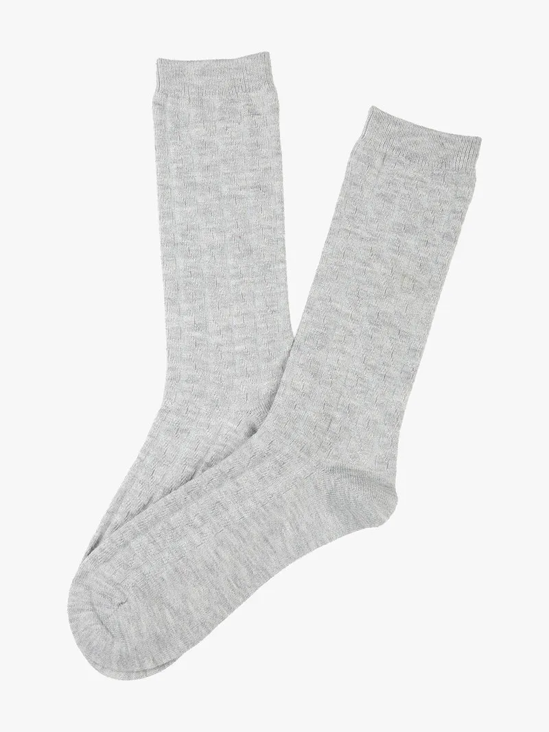 Calze midi donna misto lana - grigio chiaro
