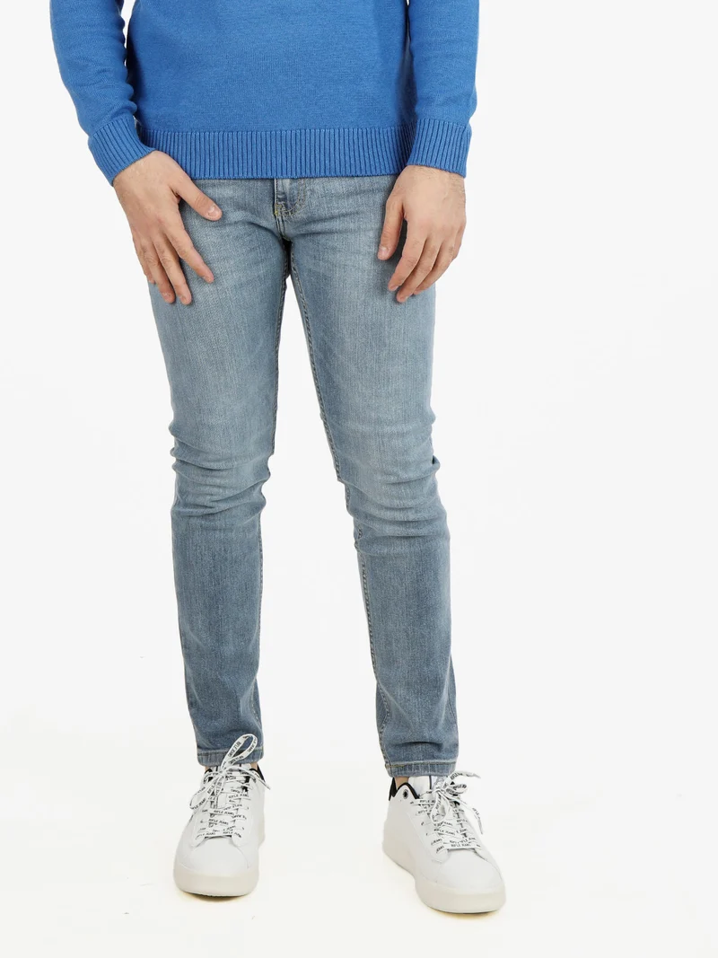 Jeans uomo slim fit denim chiaro - jeans