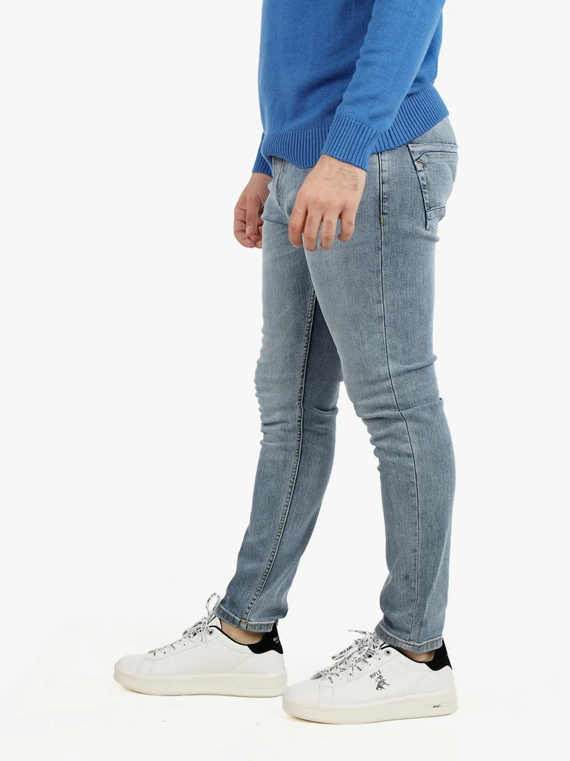 Jeans uomo slim fit denim chiaro - jeans