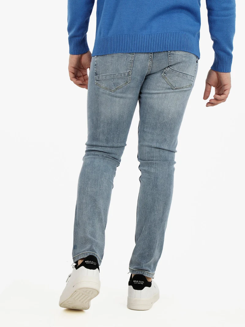 Jeans uomo slim fit denim chiaro - jeans