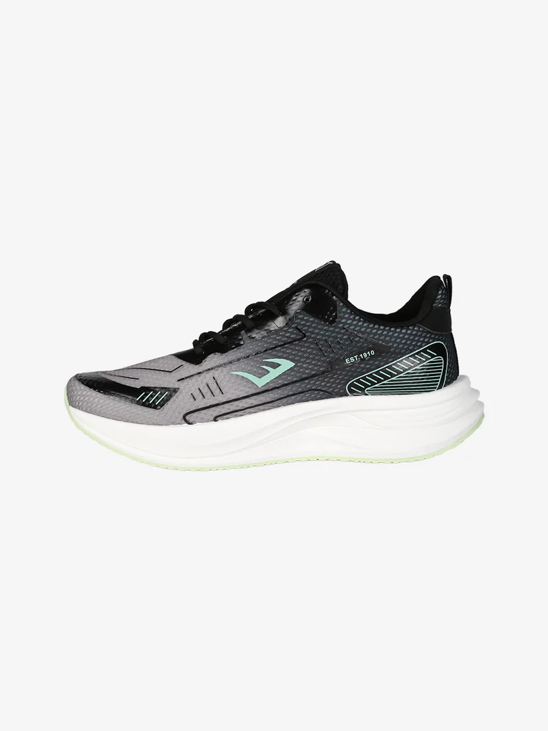 Sneakers sportive da uomo con lacci - nero
