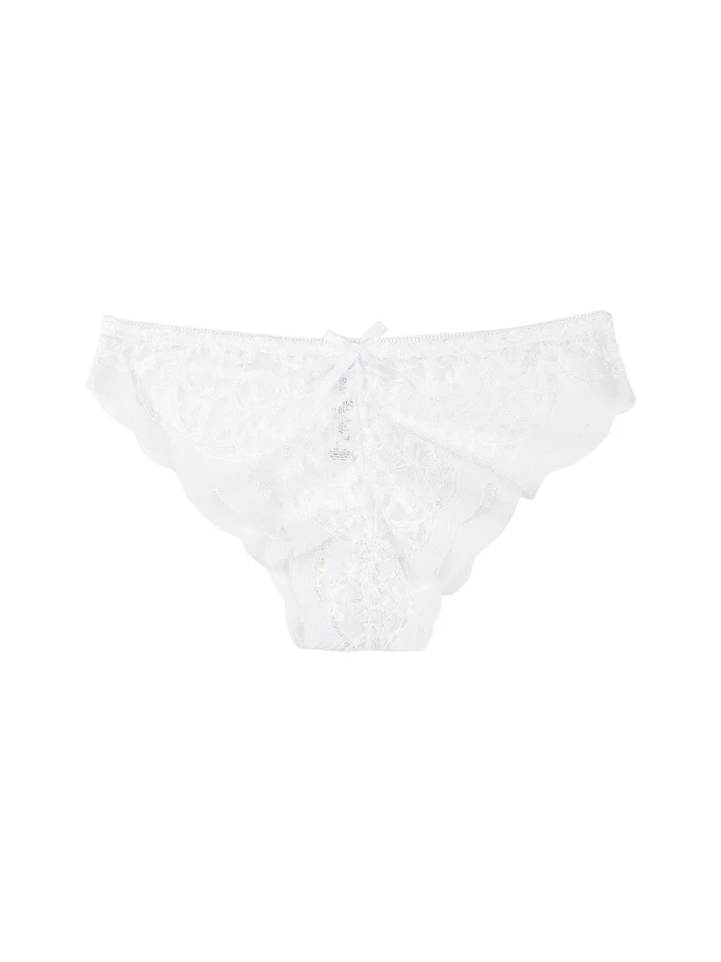 Slip da donna in pizzo - bianco