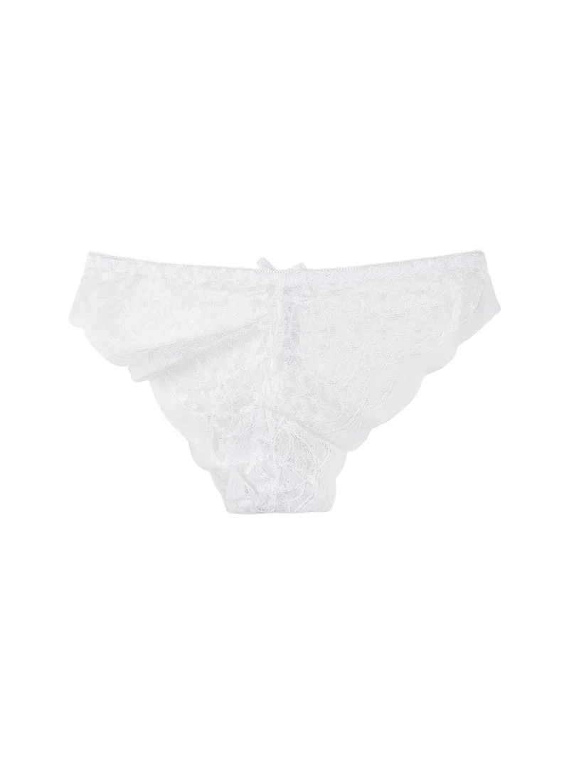 Slip da donna in pizzo - bianco