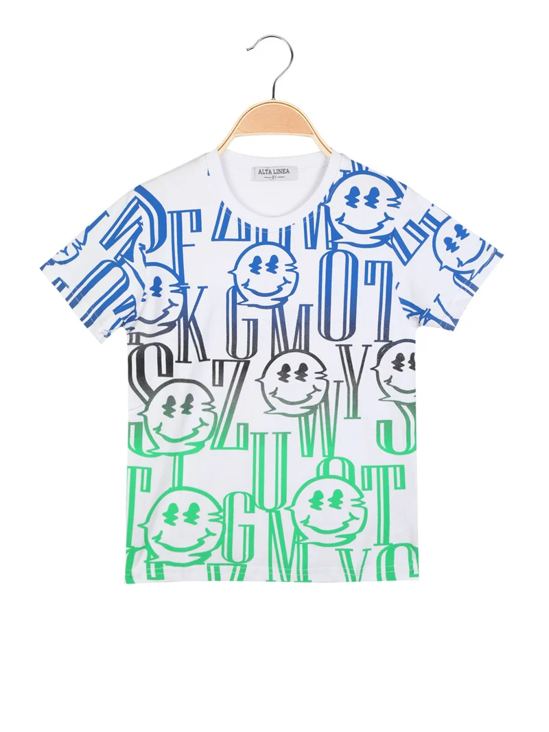 T-shirt manica corta da bambino - bianco