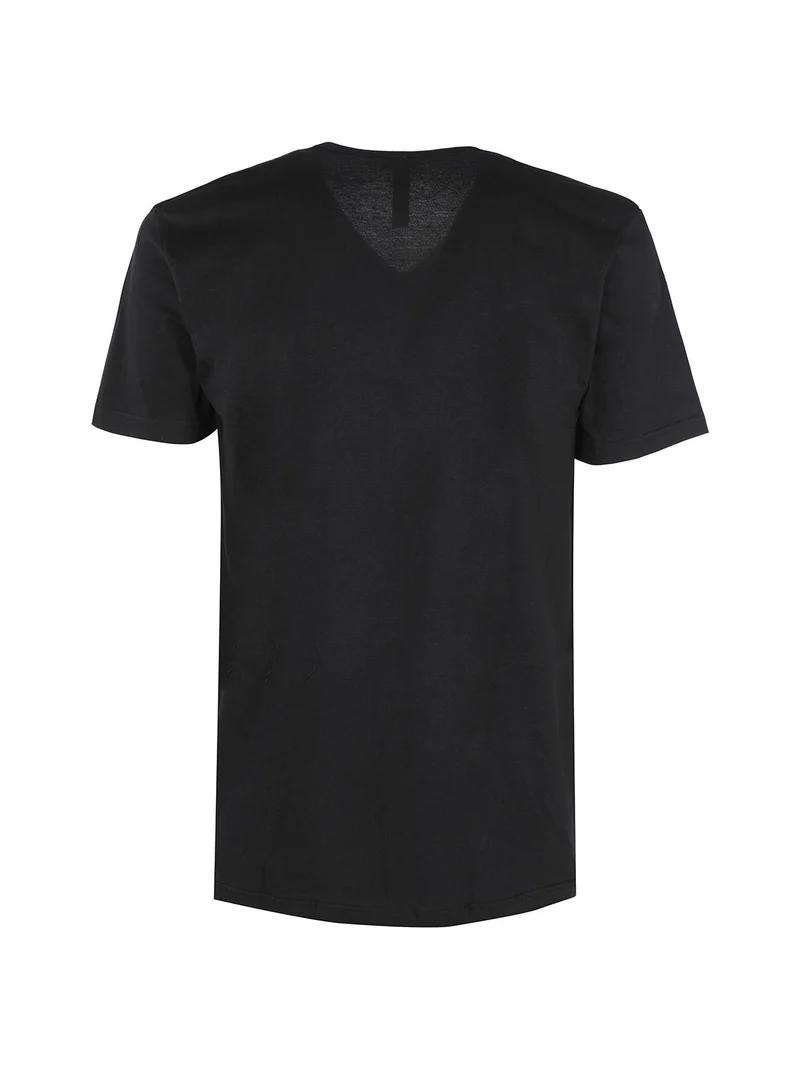 T-shirt intima da uomo in cotone scollo V - nero
