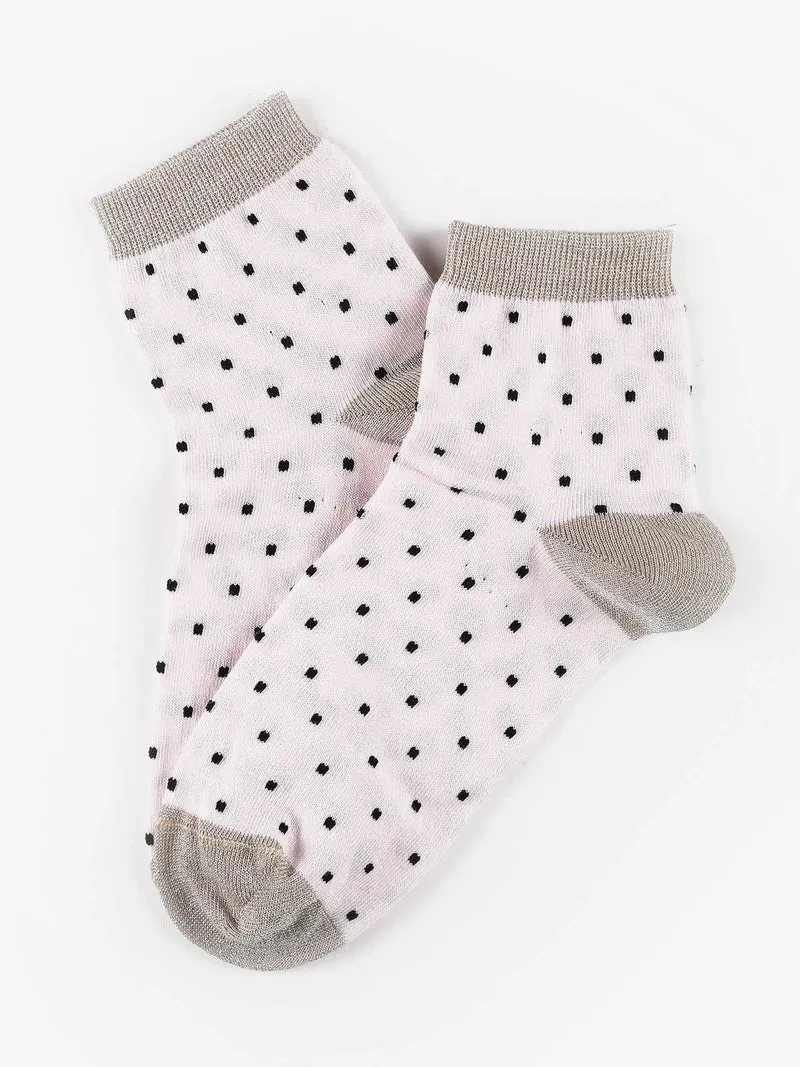 Calze corte donna a pois - rosa