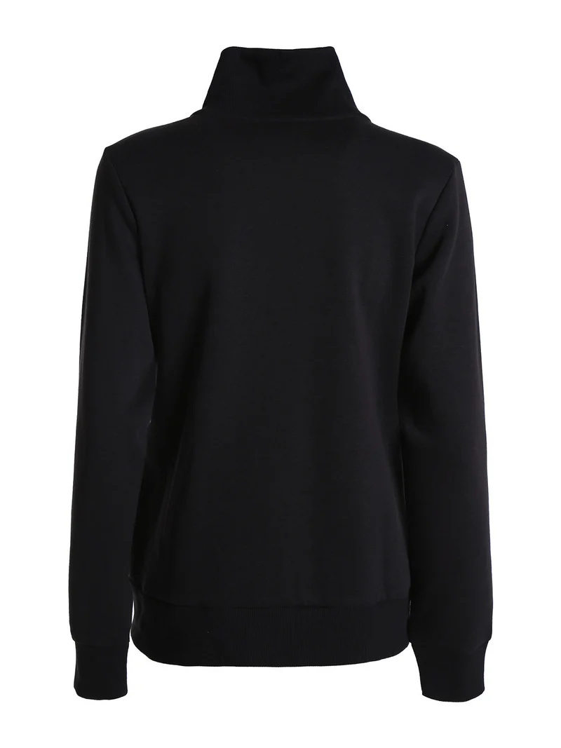 Felpa pesante da donna full zip - nero