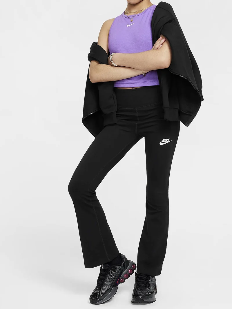 Leggings flare da ragazza - nero
