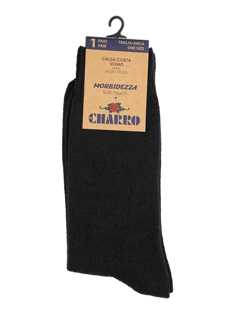 Calze corte morbide da uomo - nero
