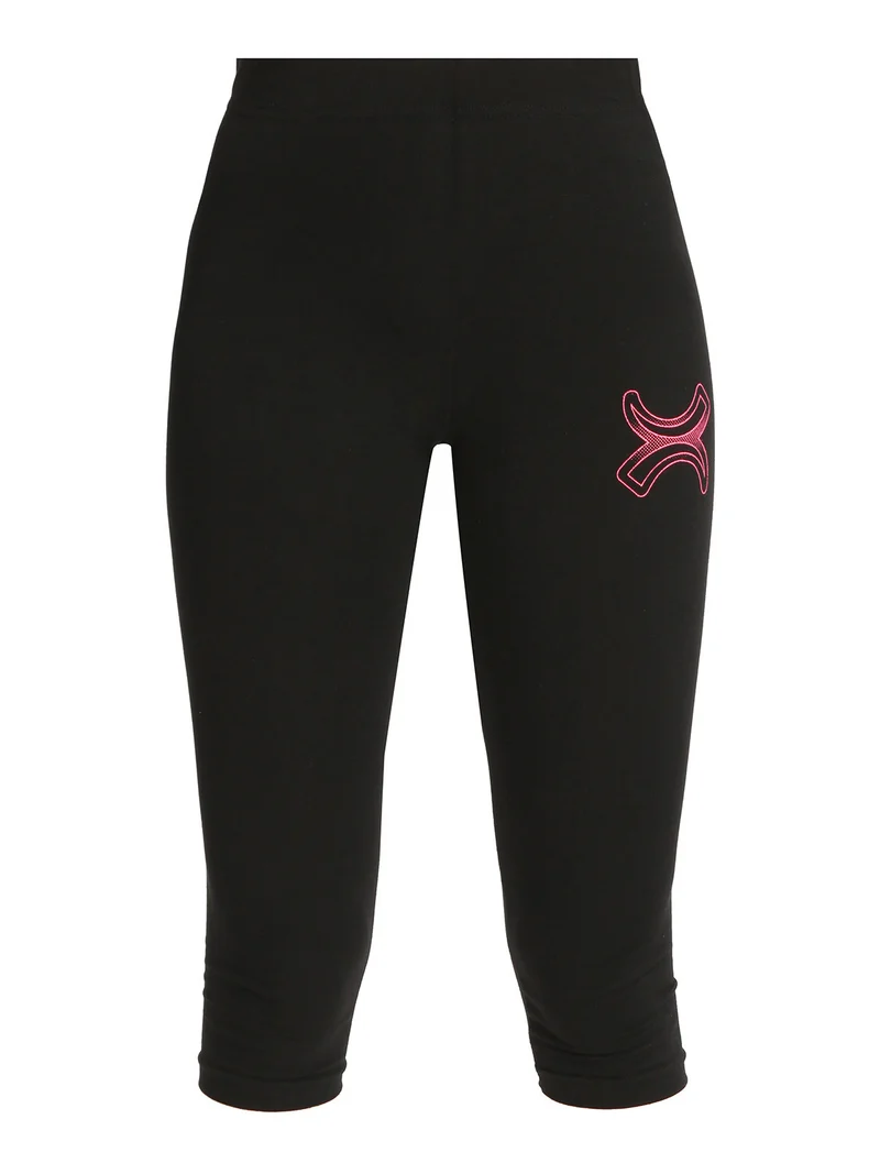 Leggings pinocchietto donna sportivi - nero