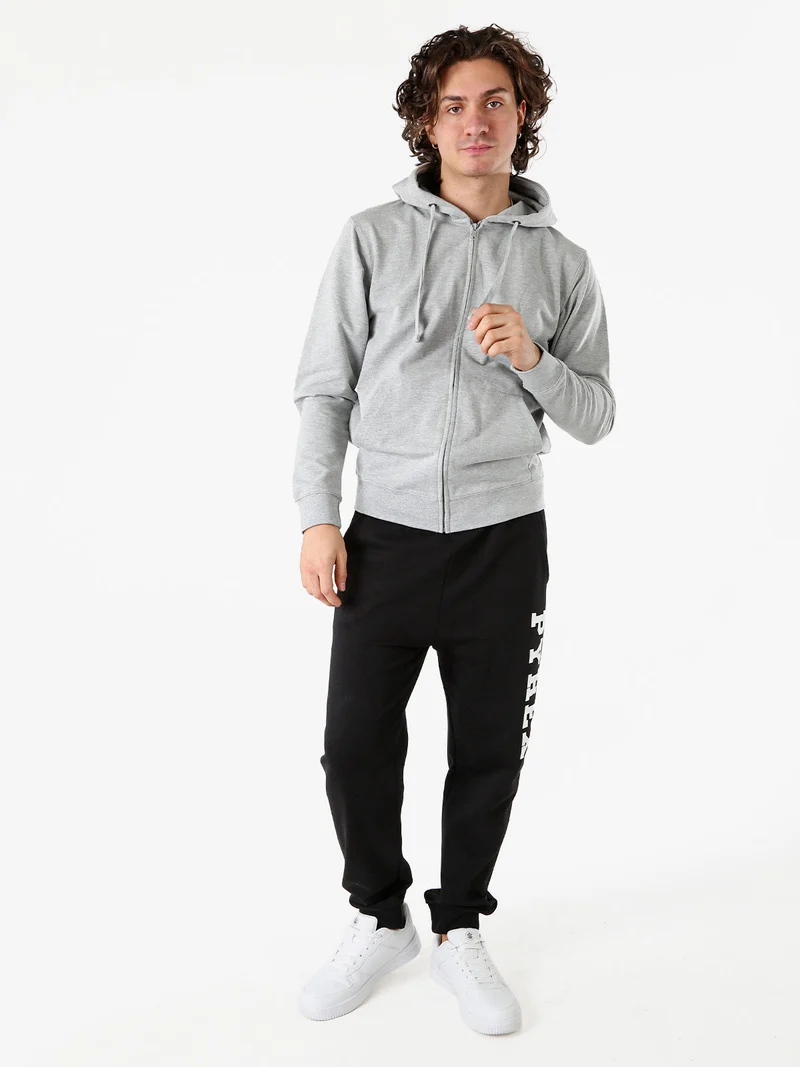 Pantaloni tuta da uomo in cotone con logo - nero