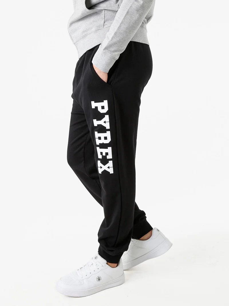 Pantaloni tuta da uomo in cotone con logo - nero