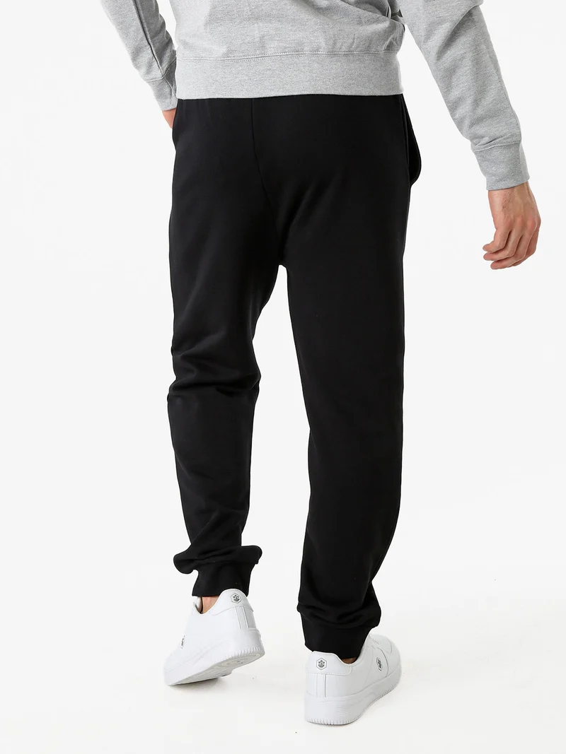 Pantaloni tuta da uomo in cotone con logo - nero