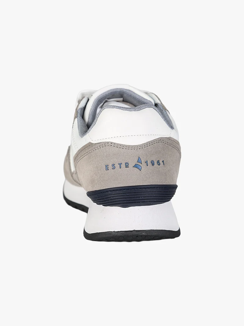 Sneakers stringate da uomo con platform - grigio