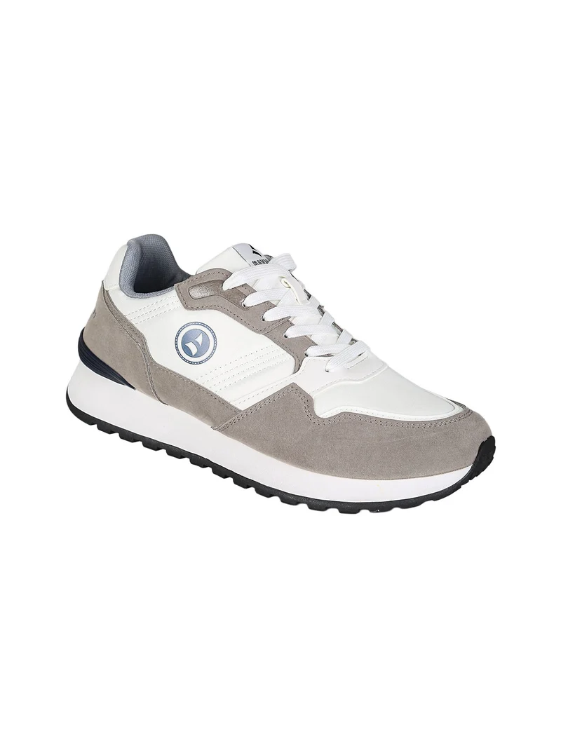 Sneakers stringate da uomo con platform - grigio
