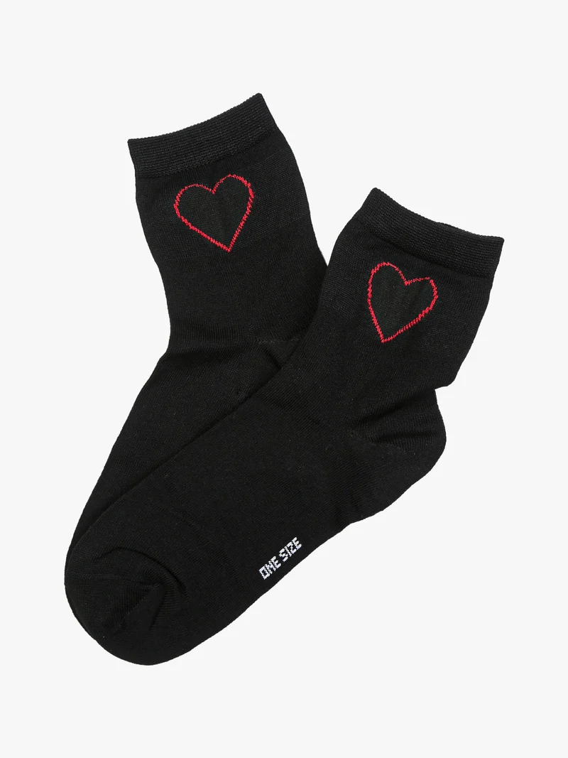 Calze midi da donna in cotone mercerizzato - nero