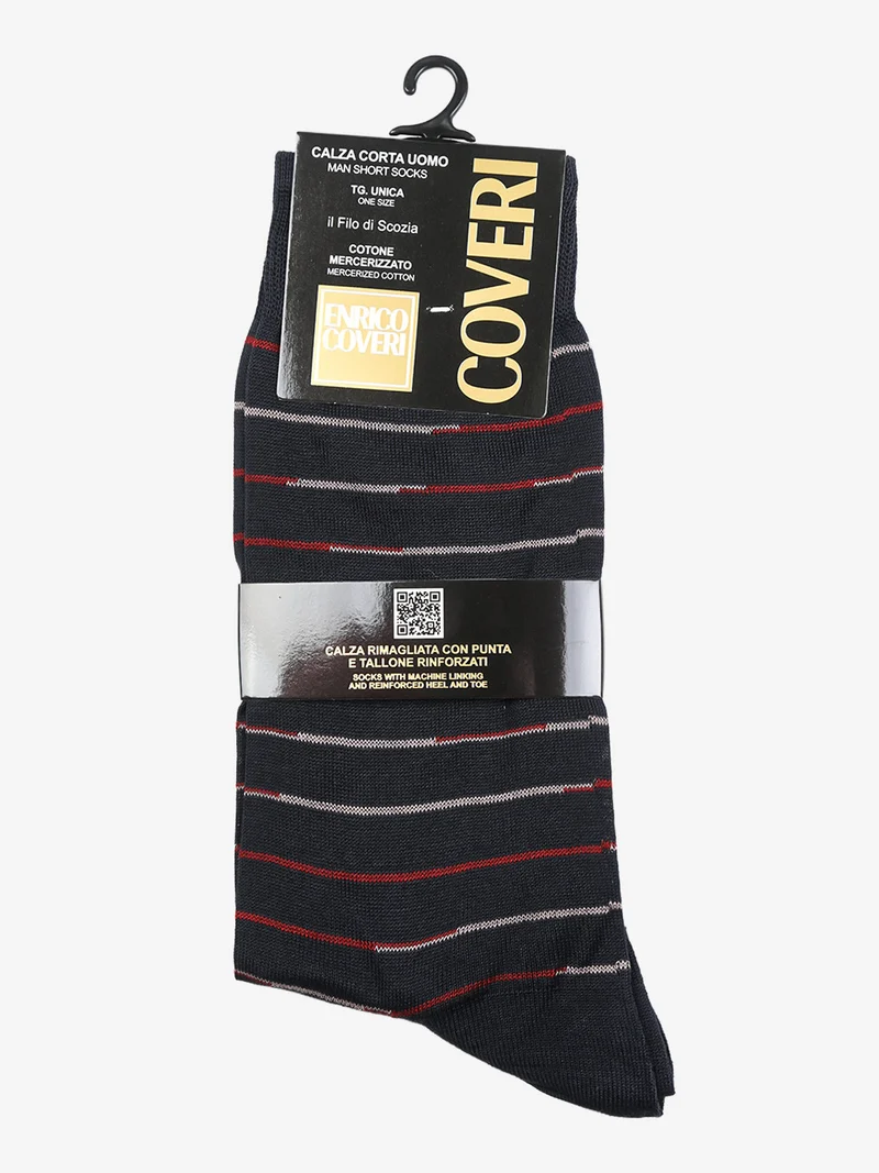 Calza corta da uomo in filo di scozia - rosso