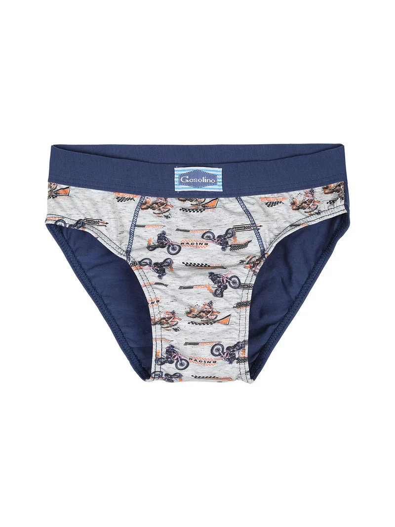 Slip da bambino in cotone con stampe - jeans