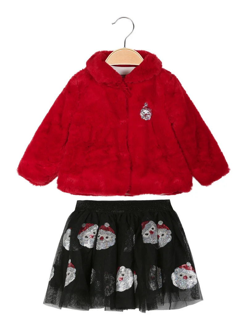 Completo natale da neonata 3 pezzi - nero
