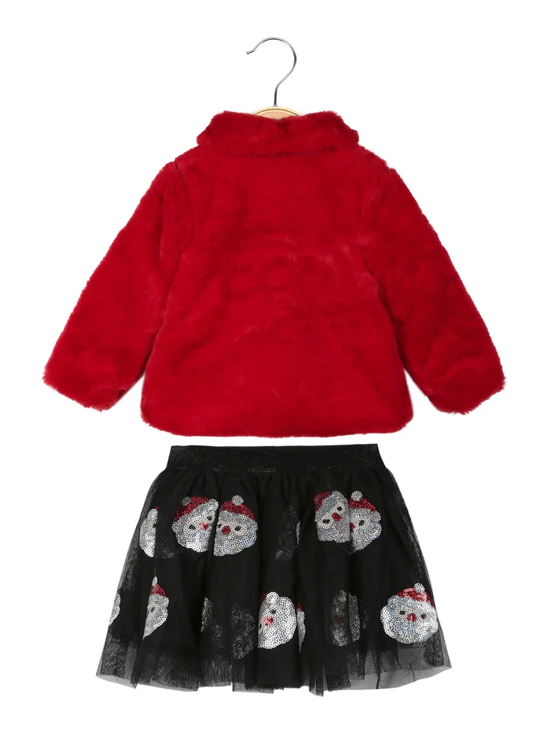 Completo natale da neonata 3 pezzi - nero